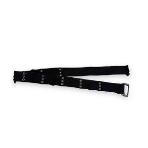 Vintage Distressed Riveted Black Belt